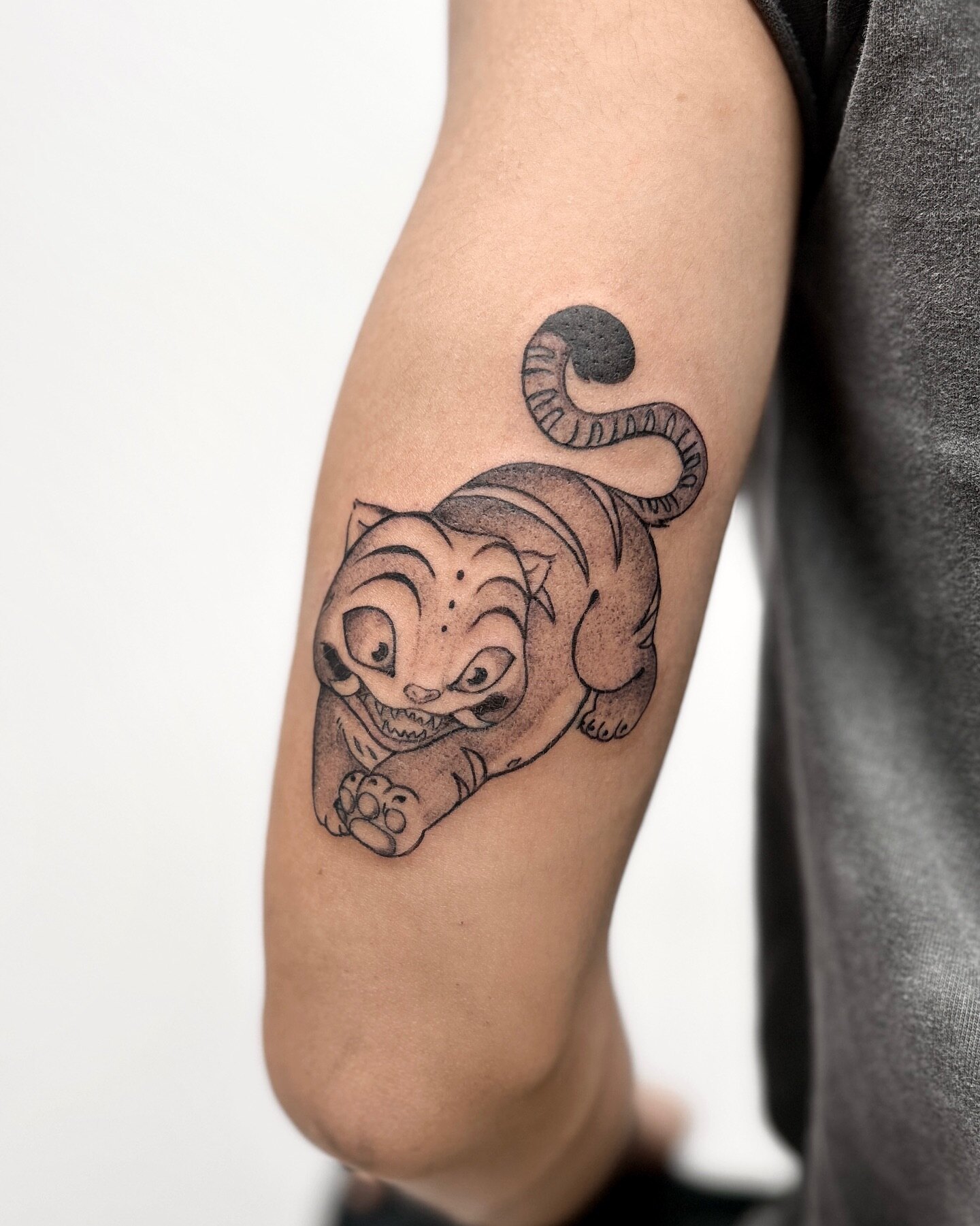 Derpy the Tiger, tattoo by Michaela