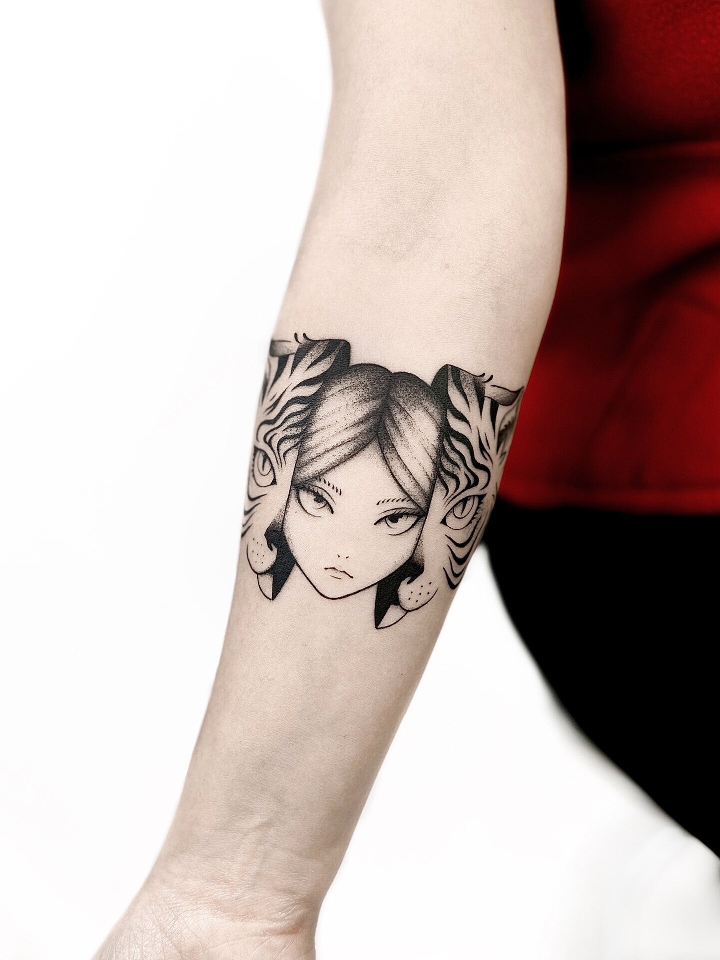Tigress, tattoo by Michaela