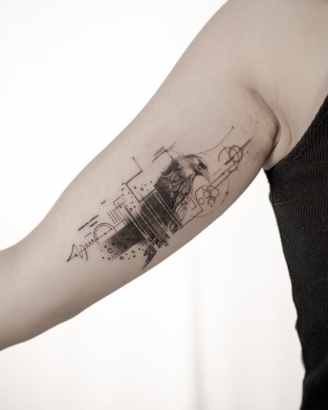 Raven Memory, tattoo by Onggoman