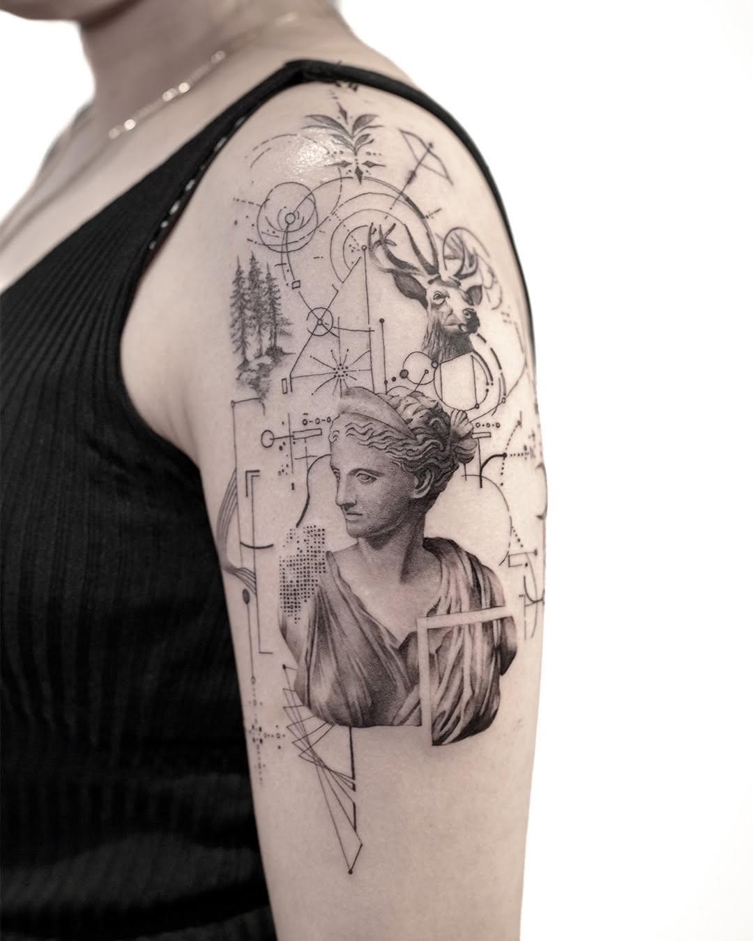 Artemis, tattoo by Onggoman
