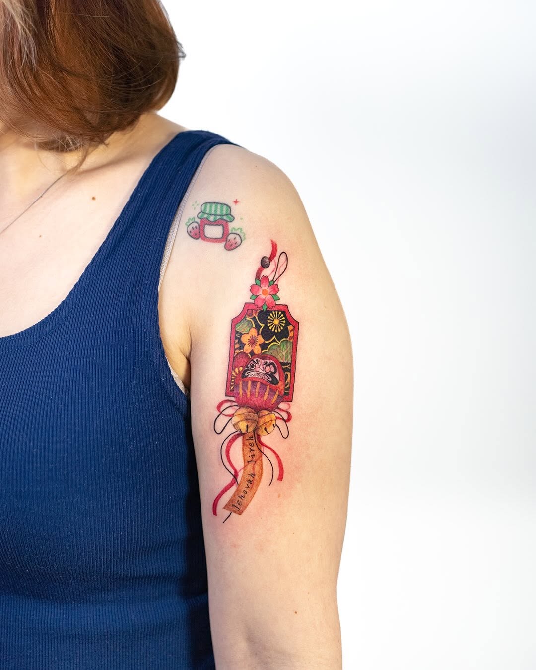 Daruma / Norigae, tattoo by Solana